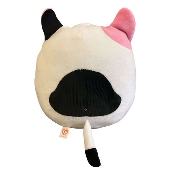TY Beanie Babies 8" Muffin The Cat Plush 2021 White Pink Black Embroidered Eyes - Picture 3 of 4